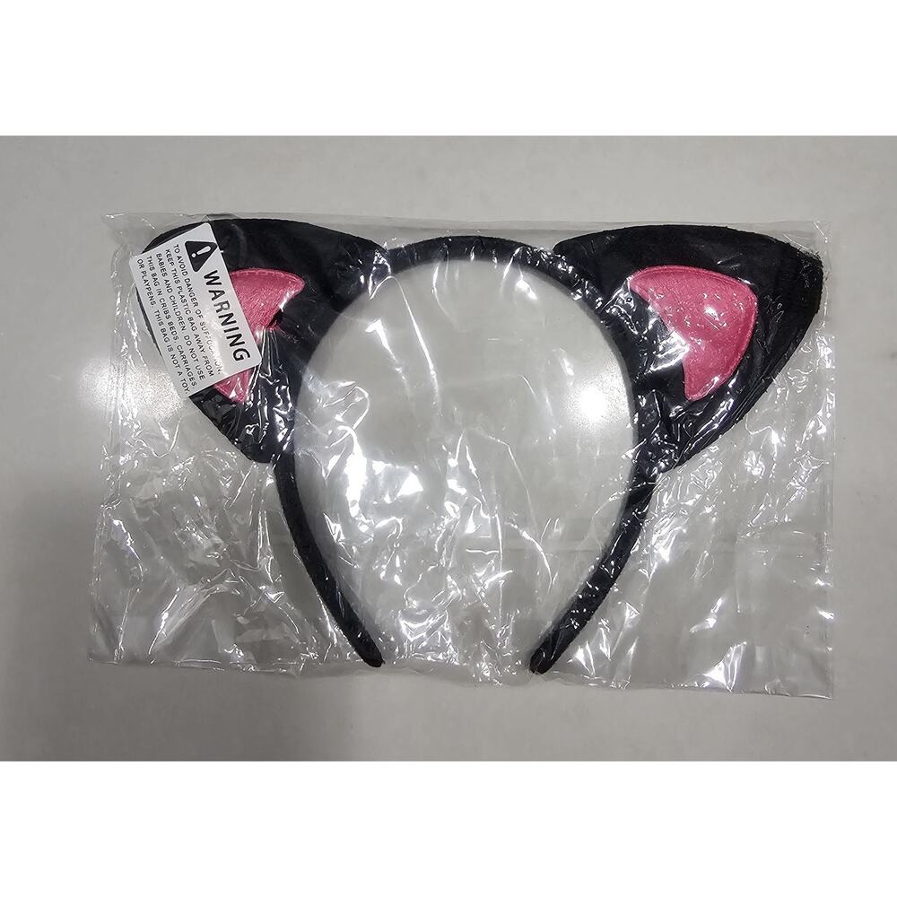 Black Cat Ears Headband Costume Accessory Women Girls Cosplay Party Halloween